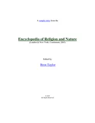  Encyclopedia of Religion and Nature