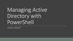 Managing Active Directory with PowerShell