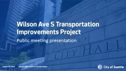 Wilson Ave S Transportation Improvements Project