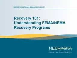 Recovery 101: Understanding FEMA/NEMA Recovery Programs