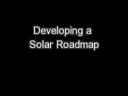 Developing a Solar Roadmap