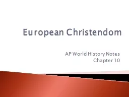 European Christendom AP World History Notes
