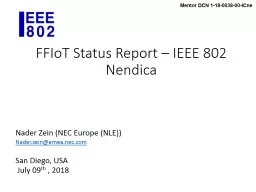 FFIoT   Status Report – IEEE