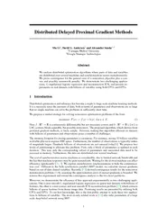Distributed Delayed Proximal Gradient Methods Mu Li  D