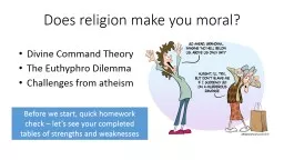 Does religion make you moral?