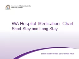 WA Hospital Medication Chart