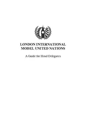 LONDON INTERNATIONAL MODEL UNITED NATIONS A Guide for