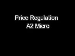 Price Regulation A2 Micro