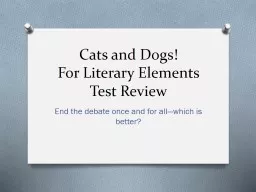 Cats and Dogs!  For Literary