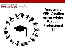 Accessible PDF Creation using Adobe Acrobat Professional 11