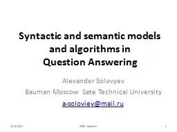 Syntactic and semantic models and