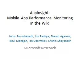 AppInsight:  Mobile App Performance Monitoring in the Wild