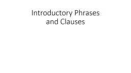 Phrases   &  Clauses