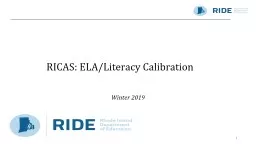RICAS: ELA/Literacy Calibration
