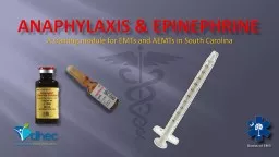 A training module for EMTs and AEMTs in South Carolina