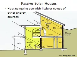 Passive Solar Houses Heat using the sun with little or no use of other energy