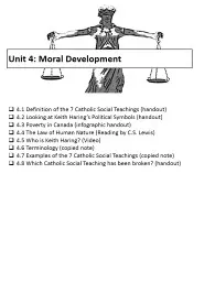 4.1 Definition of the 7 Catholic Social Teachings (handout)