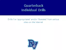 Quarterback Individual  Drills