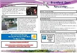 Brentford Dock Newsletter