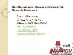Best Restaurant in Udaipur with Dining Hall-Bawarchi Restaurant 
