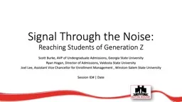 Signal Through the Noise: