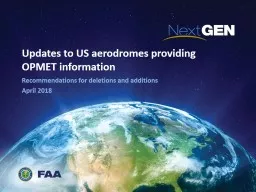 Updates  to US aerodromes