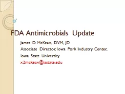 FDA Antimicrobials Update