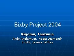 Bixby Project 2004 Kigoma, Tanzania
