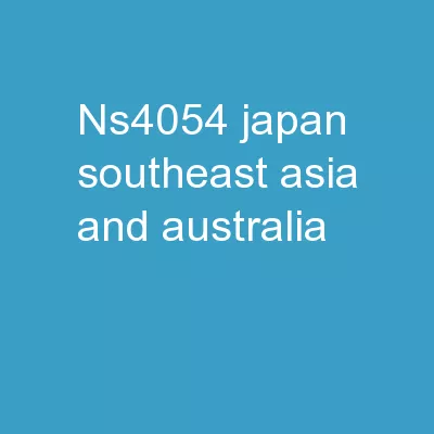 NS4054 “Japan, Southeast Asia, and Australia”