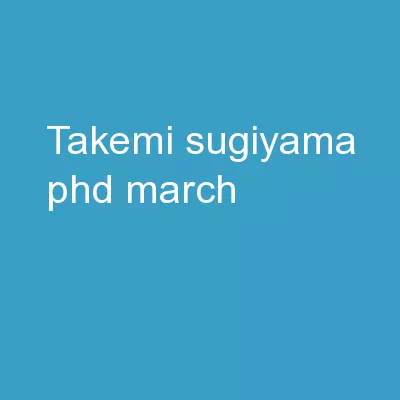 Takemi  Sugiyama  PhD  MArch