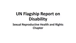 UN Flagship Report on Disability