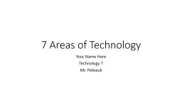 7 Areas of Technology Your Name Here