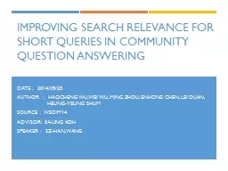 Improving Search Relevance for Short Queries in