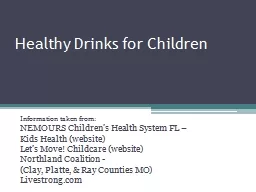 Healthy Drinks for Children