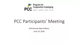 PCC Participants’ Meeting