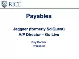 Payables Jaggaer  (formerly
