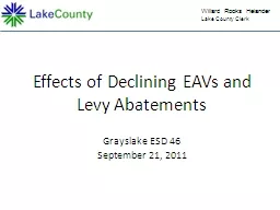 Effects of Declining EAVs and Levy Abatements
