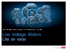 Low Voltage Motors Lite