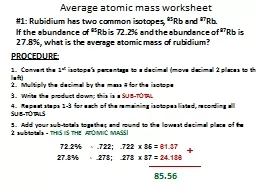 Average atomic mass worksheet