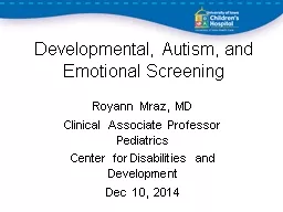 Developmental, Autism, and Emotional Screening