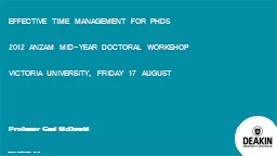Effective Time Management for PhDs