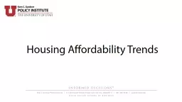 Housing Affordability Trends