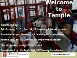 Welcome  to Temple Facilitated