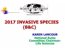 2017  INVASIVE SPECIES 			(B&C)