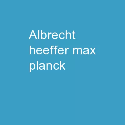 Albrecht  Heeffer Max Planck