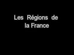 Les  Régions  de la France