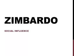 Zimbardo Social influence