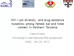 HIV-1 pol diversity  and drug resistance mutations among female bar and hotel workers