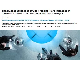 The Budget Impact of  Drugs Treating Rare Diseases in Canada