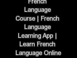 French Language Course | French Language Learning App | Learn French Language Online